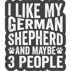 Funny Text German Dog Sticker