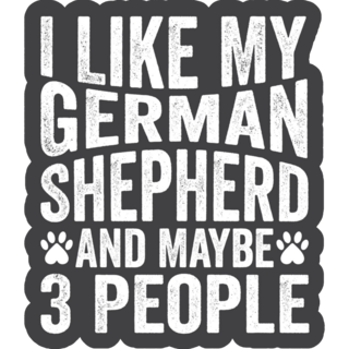 Funny Text German Dog Sticker