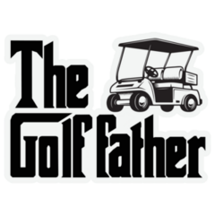 Funny The Golffather Fathers Day Sticker