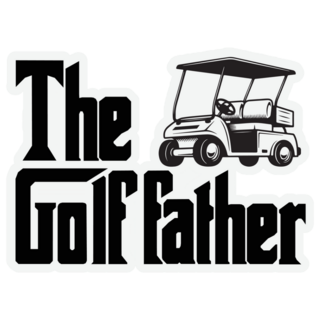 Funny The Golffather Fathers Day Sticker