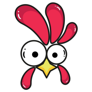 Funny Turkey Face Sticker