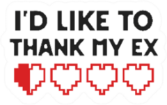 Funny Valentines Id Like To Thank My Ex Sticker
