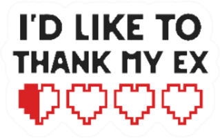Funny Valentines Id Like To Thank My Ex Sticker