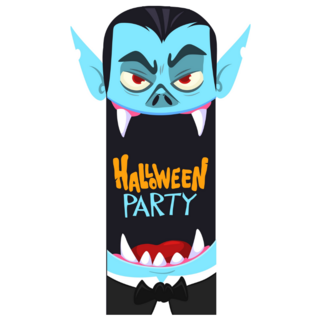 Funny Vampire Party Sticker