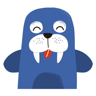 Funny Walrus With Red Tongue Sticker