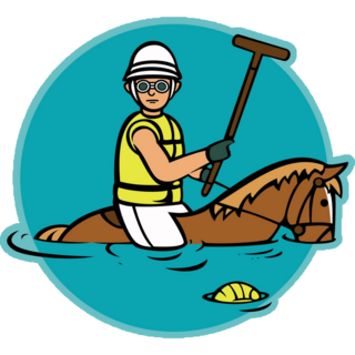 Funny Water Polo Player Sticker