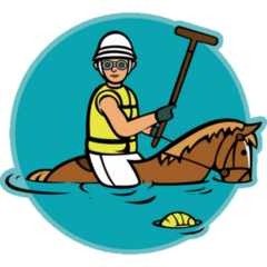 Funny Water Polo Player Sticker