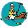 Funny Water Polo Player Sticker