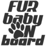 Fur Baby On Board Bold Lettering Sticker