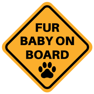 Fur Baby On Board Sign Sticker