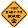 Fur Baby On Board Sign Sticker