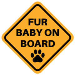 Fur Baby On Board Sign Sticker