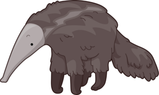 Furry Anteater Looking For Food Sticker