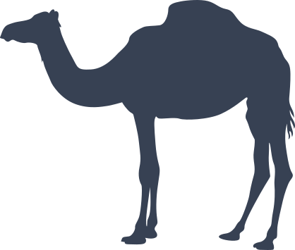 Furry Camel Standing Sticker