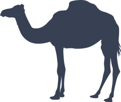 Furry Camel Standing Sticker