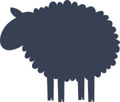 Furry Sheep Lamb Sticker