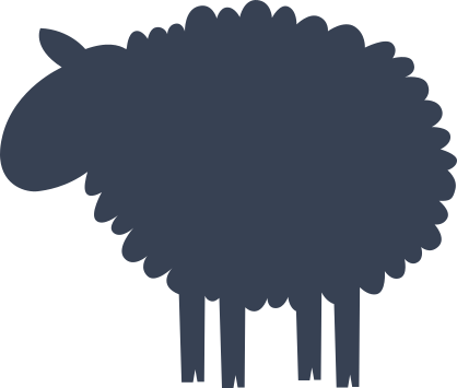 Furry Sheep Lamb Sticker