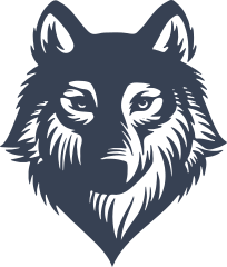 Furry Wolf Face Sticker