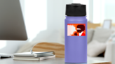 Futuristic Vape Cigarette Sticker on a Water Bottle (New) example