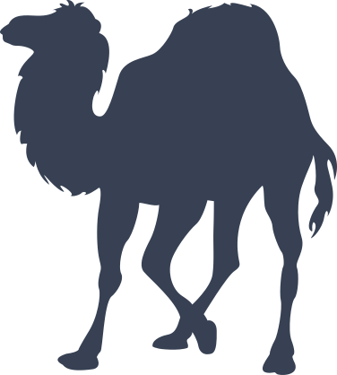 Fuzzy Camel Walking Sticker