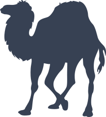Fuzzy Camel Walking Sticker