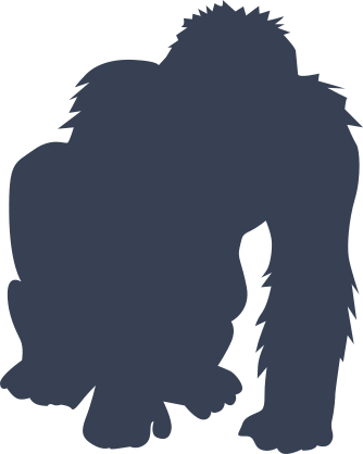 Fuzzy Gorilla Ape Sticker