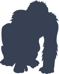 Fuzzy Gorilla Ape Sticker