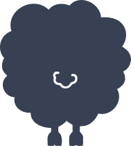 Fuzzy Sheep Lamb Sticker
