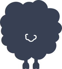 Fuzzy Sheep Lamb Sticker