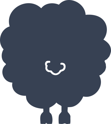 Fuzzy Sheep Lamb Sticker