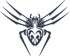 Fuzzy Tribal Spider Sticker