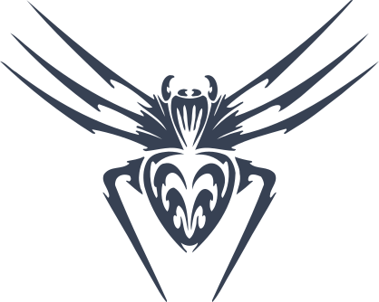 Fuzzy Tribal Spider Sticker