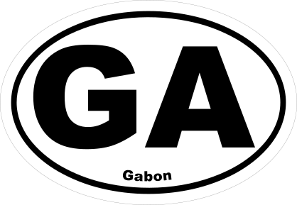 Gabon Ga Oval Sticker
