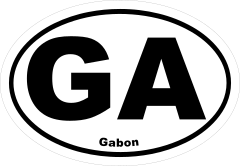 Gabon Ga Oval Sticker