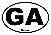 Gabon Ga Oval Sticker