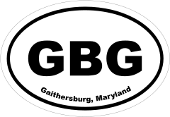 Gaithersburg, Maryland Oval Stickers