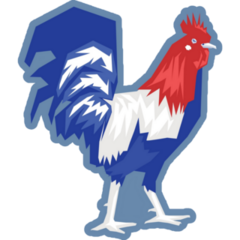 Gallic Rooster Symbol Of France Sticker