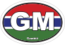Gambia Gm Flag Oval Sticker
