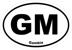 Gambia Gm Oval Sticker