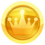 Game Coin With Crown Sticker