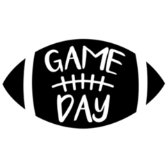 Game Day Football Ball Sticker