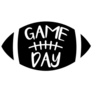 Game Day Football Ball Sticker