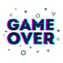 Game Over Glitch Sticker