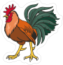 Gamecock Mascot Sticker