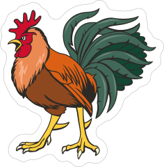 Gamecock Mascot Sticker