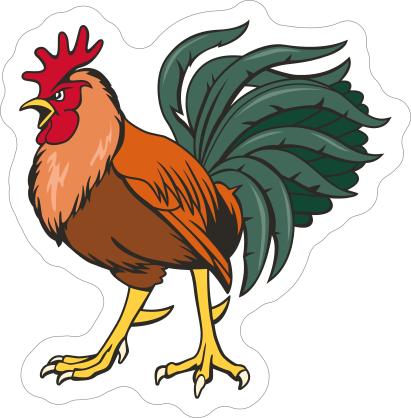 Gamecock Mascot Sticker