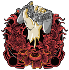 Gamer Hand Tattoo Style Sticker