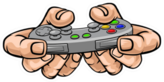 Gamer Hands Holding Controller Sticker