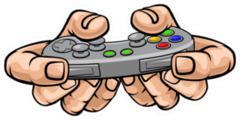 Gamer Hands Holding Controller Sticker