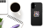 Gamer Tiger Sticker on a Phone (New) example